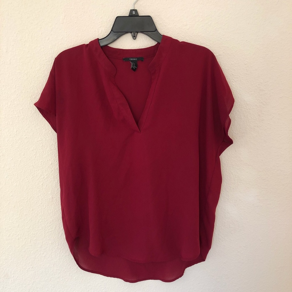 Forever 21 burgundy/red blouse